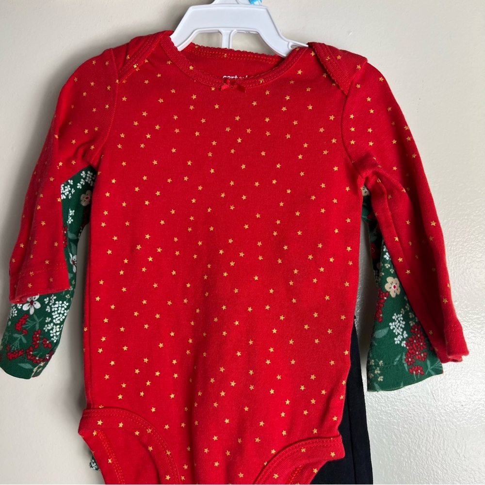 Baby Girl Carter's 3-Piece Floral Holiday Outfit Set - Picture 5 of 8